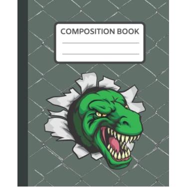Imagem de Dinosaur Composition Notebook wide ruled paper: wide ruled Back to school supply for ages 8-12 students,kids,teen boys 110 pages Cool print comp book 7.5X9.25 inches marble journal