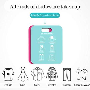 Imagem de Pano Pasta Rápida Camisetas Organizador de Lavanderia Roupas Placa Dobrável Placa Dobrável para Armazenamento Doméstico (branco)