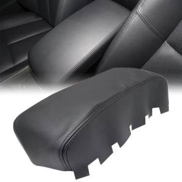Imagem de SecosAutoparts Capa de apoio de braço para console central de couro preto compatível com Nissan Altima 2013 2014 2015 2016 2017 2018