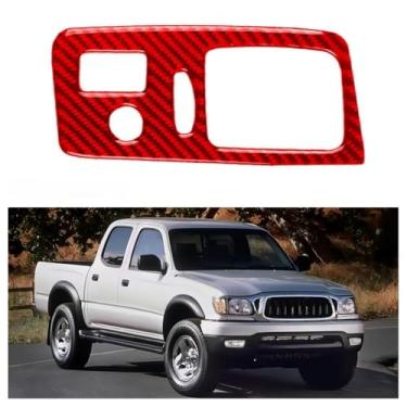 Imagem de IKUESM Compatible with TOYOTA TAKUMA (SPECIAL EDITION) 2001 2002 2003 2004 Black/Red Carbon Fiber Driver's Side Dashboard Air Vent Sticker 1 pc/set((Red)-B)