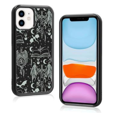 Imagem de Odhtst Capa de telefone Estética Bookish Fantasy Dragon compatível com iPhone, TPU à prova de choque proteção vintage dragão Wyverns amantes de livros espadas sálvia capa de telefone para meninas e