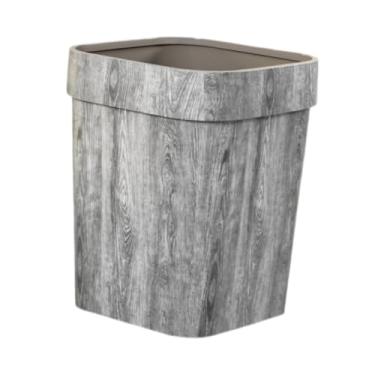 Imagem de Bothyi Lixeira Lixeira Reciclável Recipiente Lixeira Quadrada Compacta Pequena Lata de Lixo Estreita para Decoração de Dormitório Escritório, Cinza, L