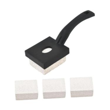 Imagem de Dualoai Tijolo de limpeza de grelha com alça ferramenta de churrasco resistente multiuso fácil de armazenar manchas limpador de graxa para racks de churrasco