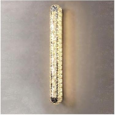 Imagem de Luminárias de parede de cristal dourado do norte da Europa, luxuosas arandelas de parede para sala de jantar, quarto, LED, atmosfera criativa, luz de parede para sala, corredor, cozinha, ent