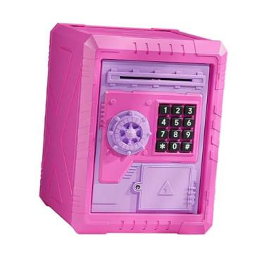 Imagem de TTETTZ Cofrinho elétrico para meninos e meninas, presente de feriado com senha e bloqueio de código, impressão digital para crianças, banco ATM, cofrinho de, Indestacável