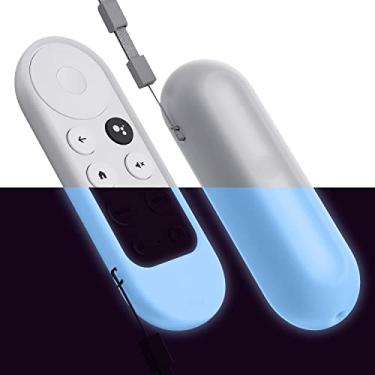 Imagem de elago Capa compatível com Google TV Remote Cover compatível com Chromecast 4K Ver. / HD Ver. [Nightglow Blue] - Proteção total, silicone premium, alça incluída, superfície plana, design fino