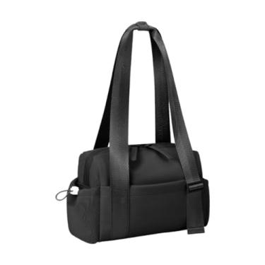 Imagem de Deevoka Bolsa de ginástica para viagem Bolsa de ombro Bolsa de separação úmida e seca para praia, Preto