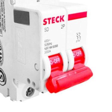 Imagem de Disjuntor Bipolar 80A 10KA Curva C com Alavanca SDD2C80 STECK