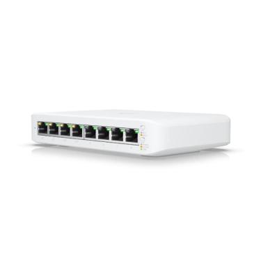 Imagem de Switch 8 Portas Ubiquiti UniFi - Gigabit - PoE/PoE+ - 52W - Montagem em parede - USW-LITE-8-POE
