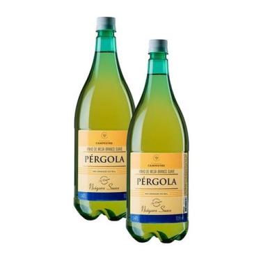 Imagem de kit 2 Vinho Nacional PERGOLA NIAGARA BranCO SUAVE 1470ML