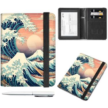 Imagem de Combo de porta-cartão de passaporte e vacina, capa para passaporte com compartimento para cartão de vacina com bloqueio RFID, para carteira, capa de passaporte, porta-passaporte para mulheres e