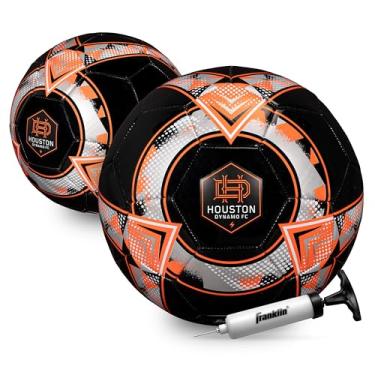 Imagem de Bola de futebol Franklin Sport MLS Houston Dynamo - Bola de futebol tamanho 5 oficial - Tamanho regulamentado + bola de futebol com peso para crianças + adultos - Bola de futebol para meninos +