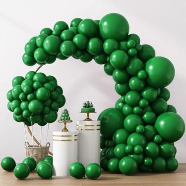Imagem de Conjunto de 129 Balões de Látex Verde Escuro RUBFAC - Decoração de Fes