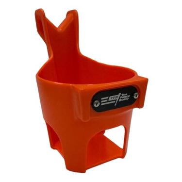 Imagem de Suporte de garrafa de água laranja para cerca | Suporte de copo e suporte | Comporta produtos Stanley, Yeti, Gatorade | Organizador de abrigos de beisebol e softball, empilhável para armazenamento