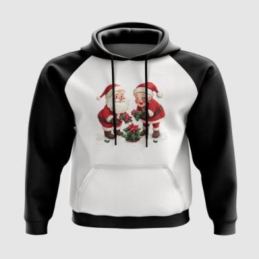 Imagem de Blusa com Capuz Papai e Mamãe Noel Guirlanda de Natal - A Fabriqueta, 