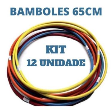 Imagem de Kit 12 Bamboles Sortidos Coloridos 65cm