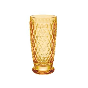 Imagem de Villeroy & Boch - Copo longo Boston Saffron para bebida, conjunto de 4, vidro de cristal de 382 g, para coquetéis, feito na Alemanha, seguro para lava-louças, amarelo