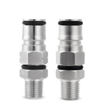 Imagem de Fabricação caseira de cerveja Homebrew Ball Lock Post, 19/32'' Gas/Liquid Corny Keg Adapter,1/4'' Male Bulkhead NPT Hex Nipple Beer Keg Pressure Relief Valve Acessórios para vinho(1)