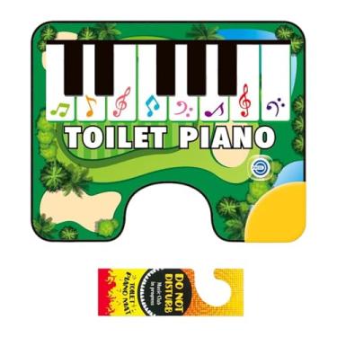 Imagem de Ｂｅｓｇａ Piano de piano de vaso sanitário piso musical tapete 3 modos Potty non slip backing de tapete eletrônico de órgão tapete para banheiro hóspedes no
