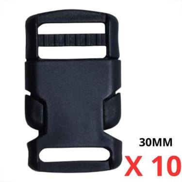 Imagem de 10 Fecho Engate Rápido 30mm Plastico 104/30 Pto 000222 - FECHO ORIGINA