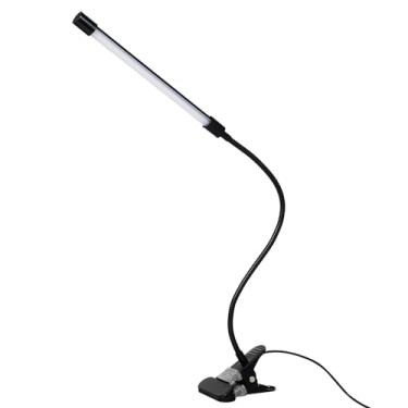 Imagem de Lâmpada de Mesa de Clipes de Pinça LED, USB Dimmable Flexível Dobrável Pescoço de Ganso LED Estudando Luz de Leitura de Leitura Iluminada Luz Iluminada para Sala de Estar Sala de