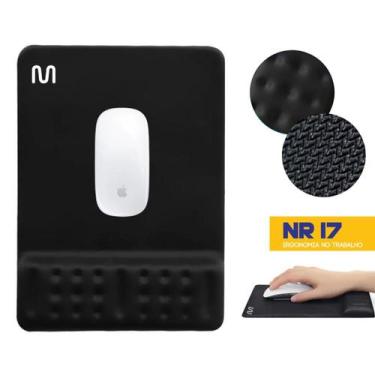 Imagem de  Mouse Pad Multilaser Ac365 De Poliéster 250mm X 200mm X 16mm Preto