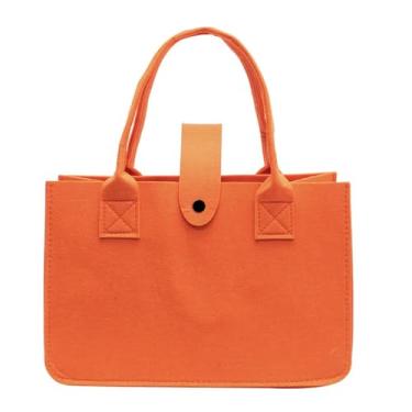 Imagem de DxXU SewLife 1 sacola de feltro média para meninos e meninas, bolsa de presente reutilizável para chá de bebê, lembrancinhas de festa faça-você-mesmo (2. Laranja)