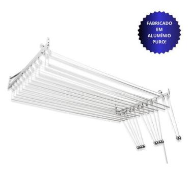 Imagem de Varal de 12 Varetas Individuais - 1,20 Metro - Varal 10 Varetas + Exte