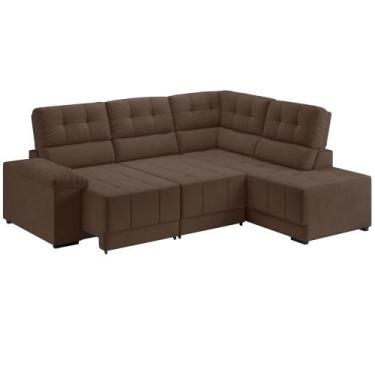 Imagem de Sofá de canto Besthouse Firenze retrátil e reclinável 5 lugares em tec