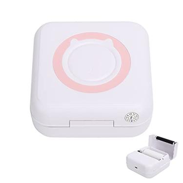 Imagem de Impressora de bolso, Mini impressora portátil portátil sem fio Bluetooth Impressora térmica para impressão de anotações, memorandos, etiquetas de fotos(Cor de rosa)