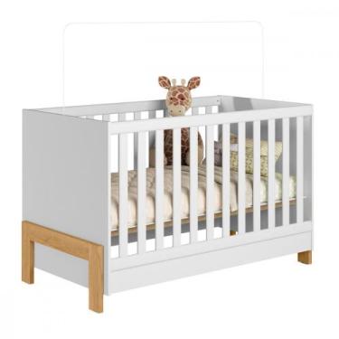 Imagem de Berço Americano 2 em 1 Mini Cama Fantasia Branco Qmovi, Branco