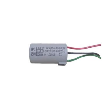 Imagem de Capacitor Para Ventilador 3uf+6uf 250vac 3 Fios 50/60hz Ipc, 3uf+6uf 2
