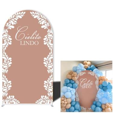 Imagem de Capas de suporte de arco com tema do México Fiesta para festa de casamento fundo de tecido elástico aniversário batismo x adereços de decoração de chá de bebê (120 x 220 cm (L48" A 86"), G-3744)