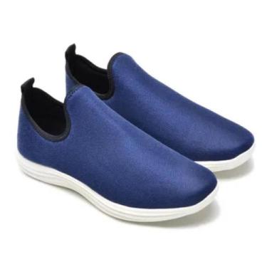 Imagem de Tênis meia masculino ortopédico leve e uso diário - Ruggero, Azul escu