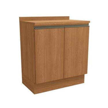 Imagem de Balcão de Cozinha 80 Cm Mônica 2 Portas Canela - Kappesberg, Marrom, M