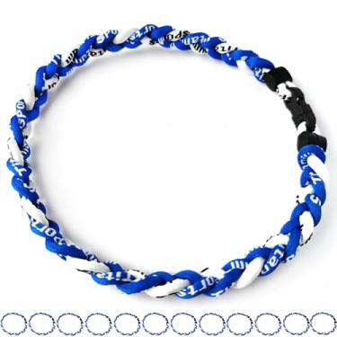 Imagem de Pacote com 12 colares de beisebol de corda de titânio tornado de corda de beisebol, 18", nylon e titânio, Sem Pedra Preciosa