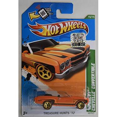 Imagem de Hot Wheels 1:64 SCALE 2012 TREASURE HUNTS 15/15, ORANGE '70 CHEVY CHEVELLE CONVERTIBLE 65/247