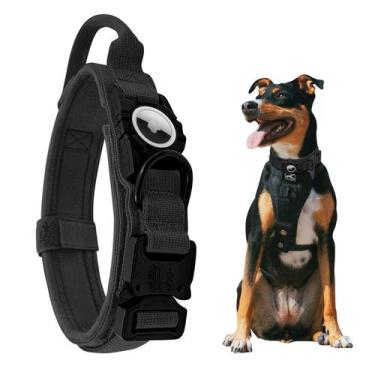 Imagem de Coleira de cachorro Tactical AirTag Heavy Duty GPS para cães de médio/