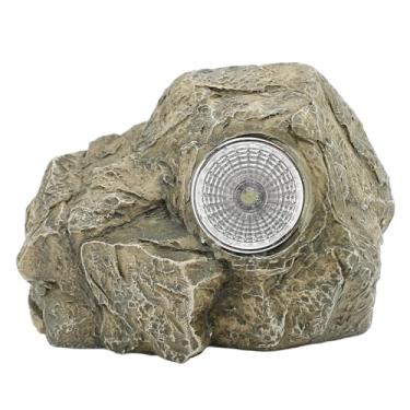 Imagem de Fake Resin Key Stone Box Rocha Ao Ar Livre Com Luz Solar, Suporte de Chave Sobressalente Localização Segura, Aparência Real do Tempo, Opção de Backup Acessível, Solução para a