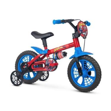 Imagem de Bicicleta Infantil Aro 12 Com Rodinhas Menino - Spider Man - Nathor