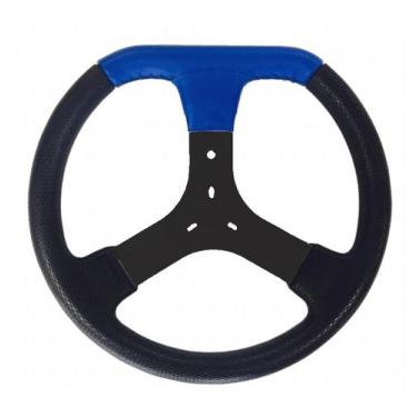 Imagem de Volante De Kart 350 mm Silver Azul Universal Birel Mega Mini Outros - 