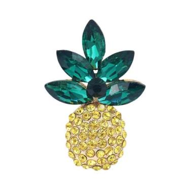 Imagem de Broche de Romã e Melancia com Strass - Presente para Festa, Amarelo170