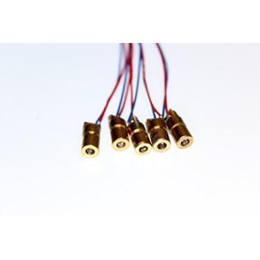 Imagem de Farhop 3v 5mW 650nm Red Dot Módulo de Diodo Laser, (pacote com 5)