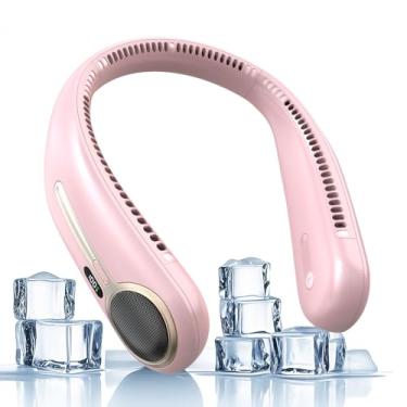 Imagem de Ventilador de pescoço portátil, ventilador pessoal sem lâminas, recarregável por USB, 6000 mAh, resfriamento de 360°, tela de LED, 4 velocidades, presentes de aniversário para homens, mulheres, pai