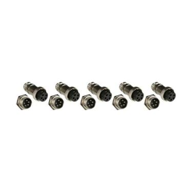 Imagem de 5 Pares - Conector Mike 5 Vias Circular Macho E Fêmea - 000021