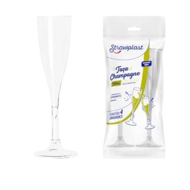Imagem de Kit c/ 56 Taças 120ml Champagne Cristal Strawplast – Elegância e Praticidade p/Festas