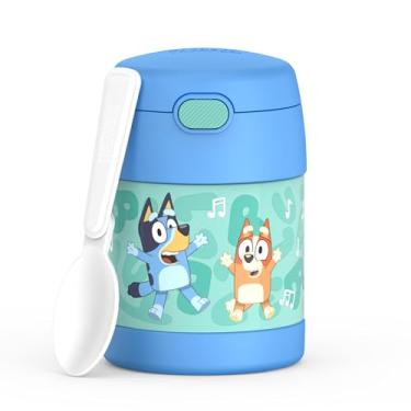Imagem de THERMOS FUNTAINER Pote de comida com isolamento térmico, 283 g, pote de comida adequado para crianças com colher dobrável, azul
