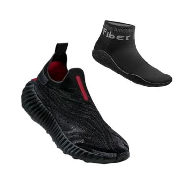 Imagem de Combo Tênis Echoa Recovery + Sapatilha Fiber Training All Black (Preto, BR, Adulto, Numérico, 41)