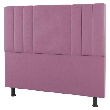 Imagem de Cabeceira Cama Box Solteiro Grace 90cm Suede Rosa - Abmaza