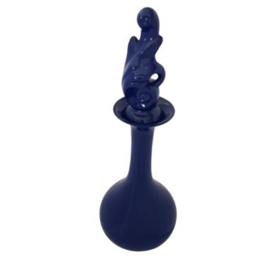 Imagem de Potiche Azul Em Cerâmica Com Tampo 46cm 46cm